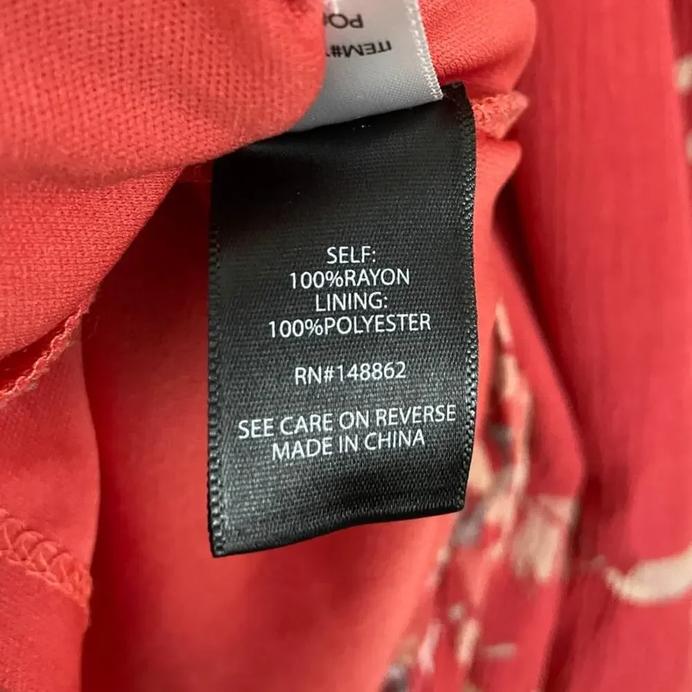 Torrid Voluminous Crinkle Gauze Floral Red Dress | Size 0 (Fits L/12) - Picture 10 of 11